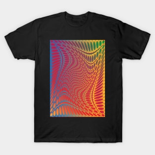 Optical-Illusion-Abstract-Reddish-Pattern-ShirtyShirto T-Shirt